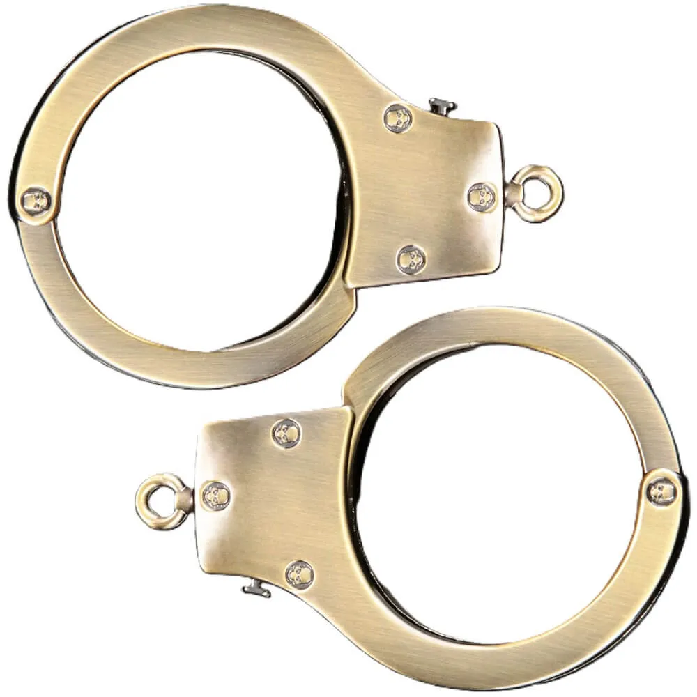 אזיקי ידיים ממתכת עם מפתחות גולגולת | Unisex Handcuffs