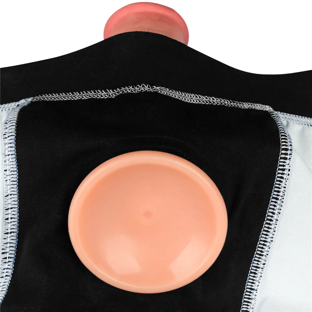 מכנסי סטרפ-און יוניסקס שחורים קצרים | Chic