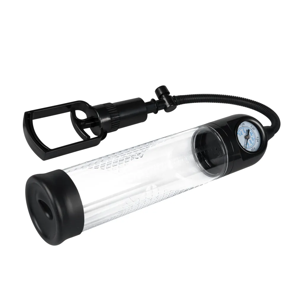 משאבת זקפה והגדלה ידנית עם מכשיר למדידת לחץ | TIME TO PUMP 