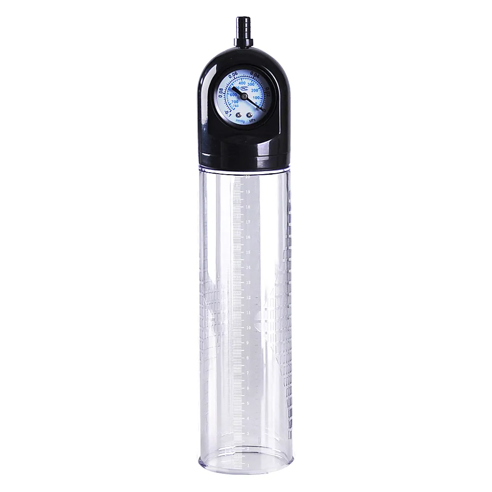 משאבת זקפה והגדלה ידנית עם מכשיר למדידת לחץ | TIME TO PUMP 