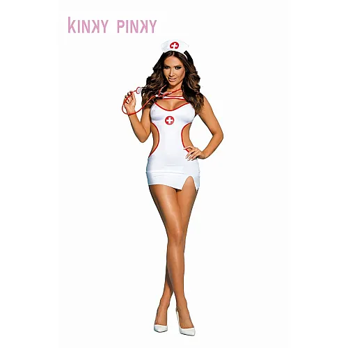 תחפושת אחות סקסית לבנה | Kinky Nurse