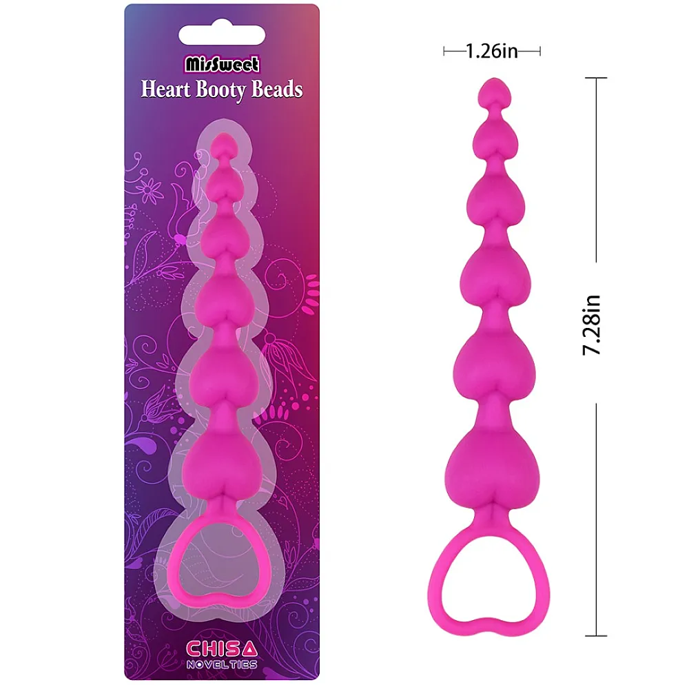 חרוזים אנאליים בצורת לב | Heart Booty Beads
