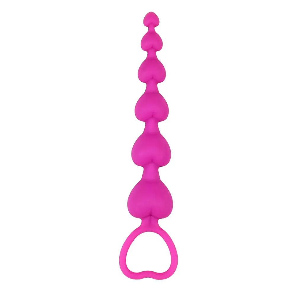 חרוזים אנאליים בצורת לב | Heart Booty Beads