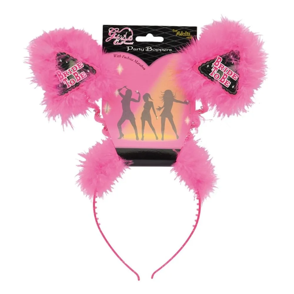 קשת ורודה עם פרווה למסיבת רווקות | Bride to Be