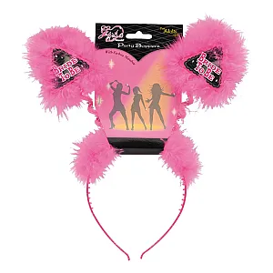 קשת ורודה עם פרווה למסיבת רווקות | Bride to Be