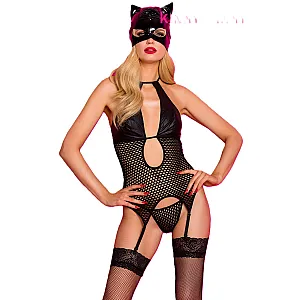 סט חתולה רשת | Cat Queen Bodysuit