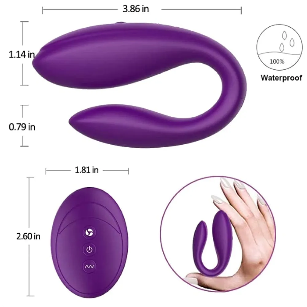 ויברטור זוגי עם שלט רחוק | Double Couple  