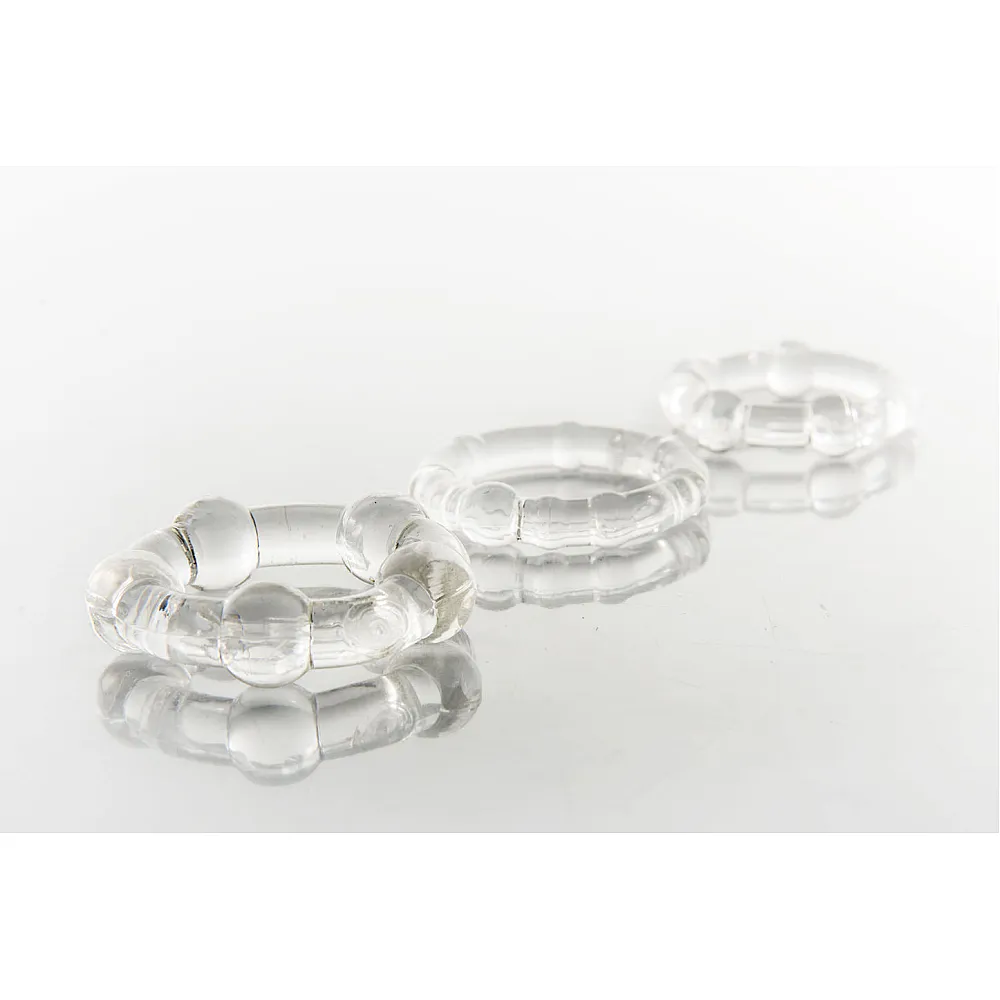 שלישיית טבעות זקפה שקופות | Triple X Rings