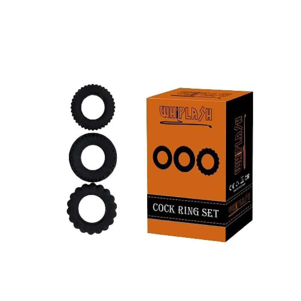 סט שלישיית טבעות זקפה מסיליקון | Cock Ring Set