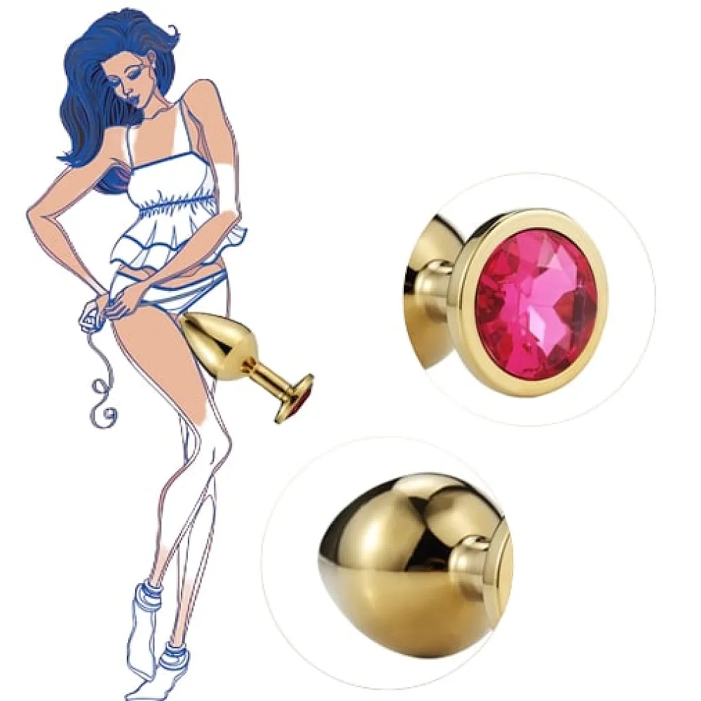 פלאג אנאלי מתכתי זהוב  | Gold Metal Plug M