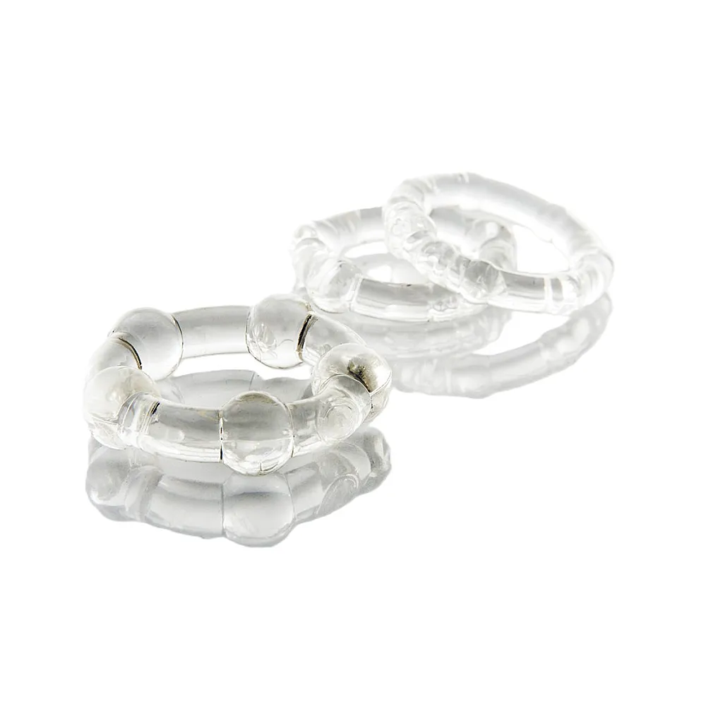 שלישיית טבעות זקפה שקופות | Triple X Rings