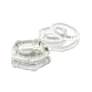 שלישיית טבעות זקפה שקופות | Triple X Rings