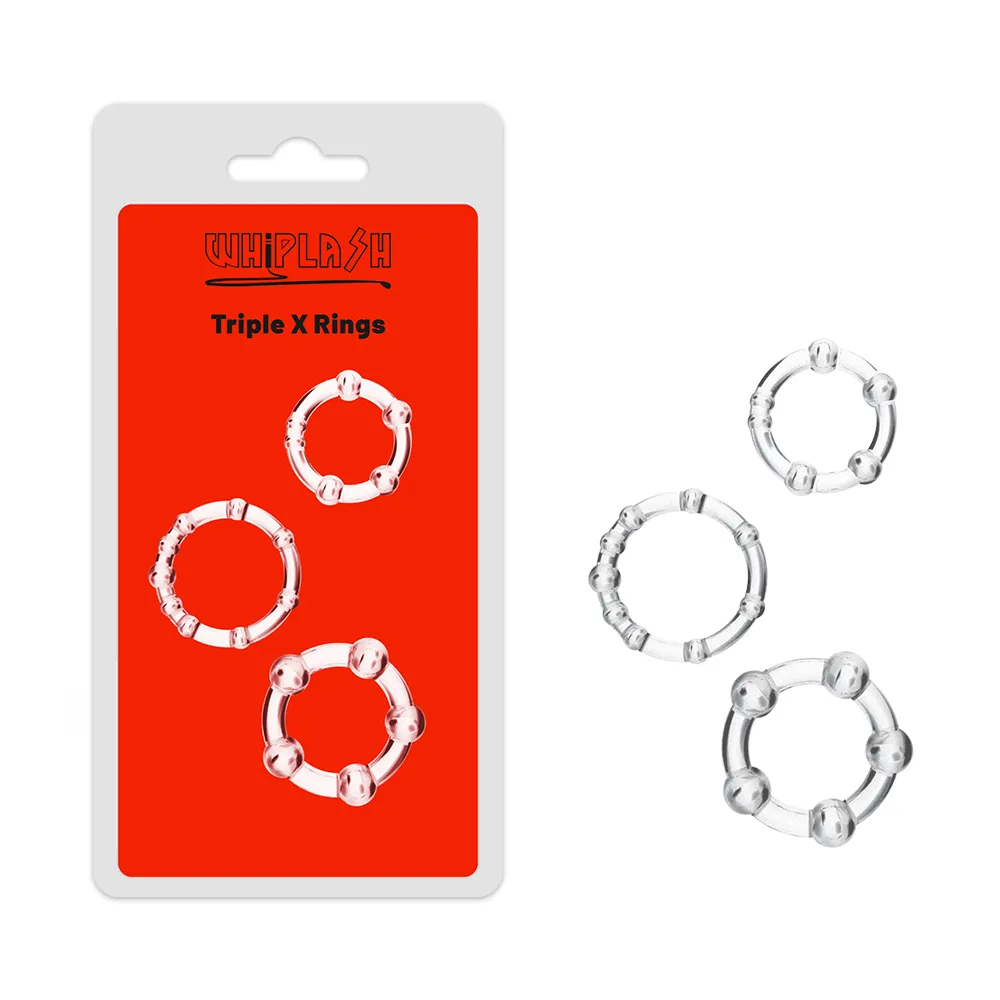 שלישיית טבעות זקפה שקופות | Triple X Rings