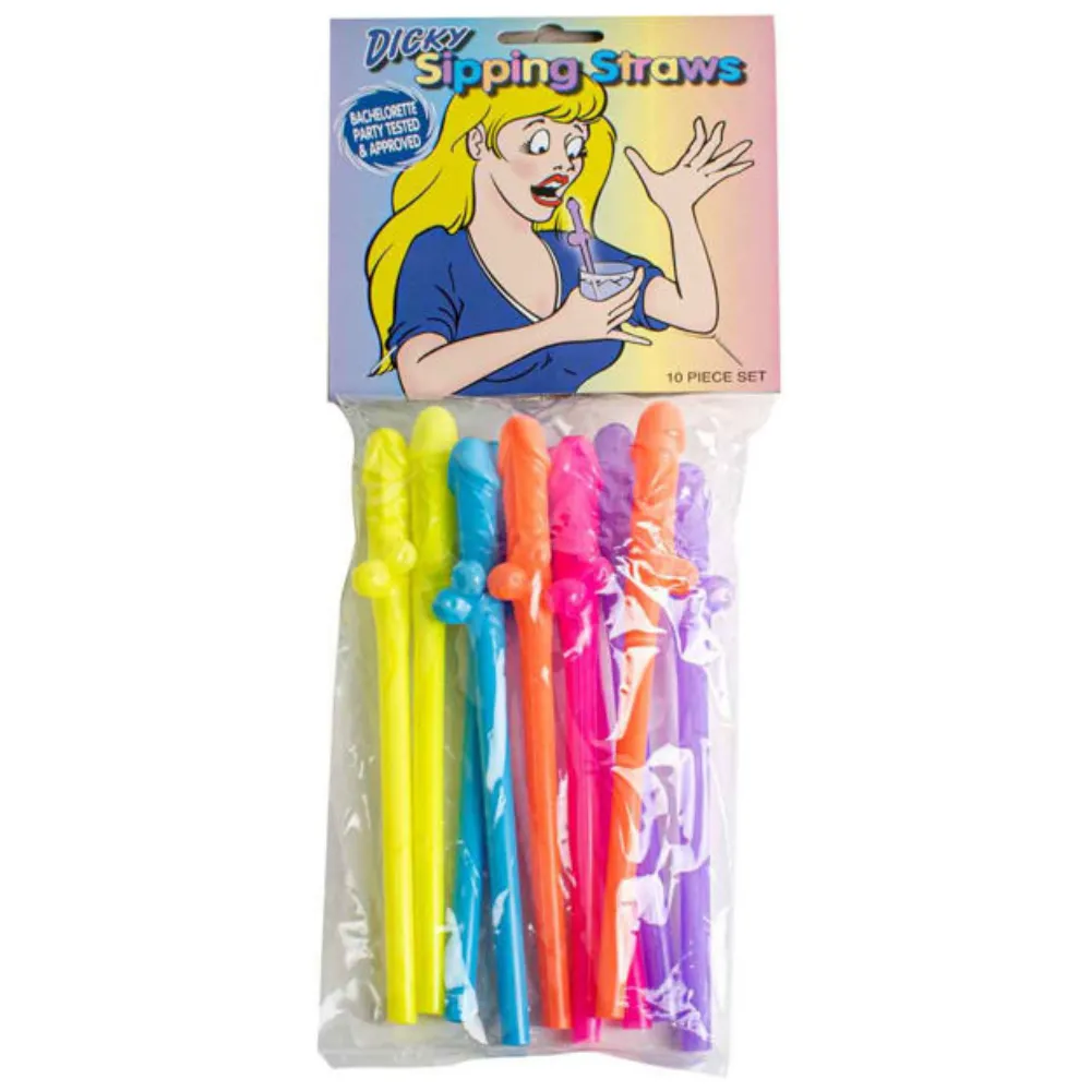 קשים צבעוניים בצורת בולבול | Penis Straws