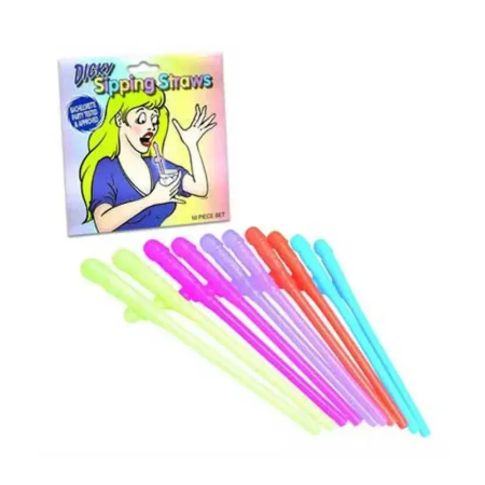 קשים צבעוניים בצורת בולבול | Penis Straws