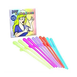 קשים צבעוניים בצורת בולבול | Penis Straws