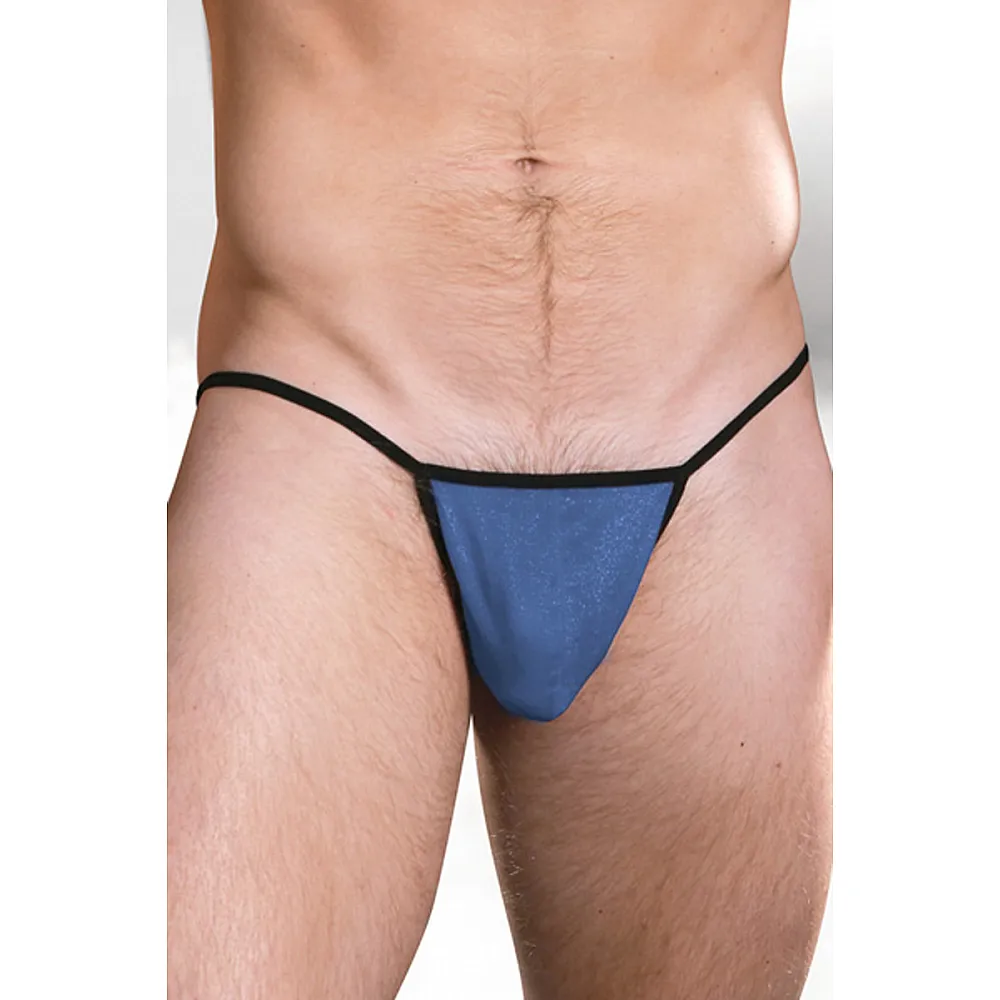 תחתון חוטיני לגבר כחול מינימלי אלסטי | Blue