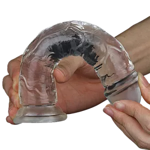 דילדו שקוף ריאליסטי עם בסיס יניקה | Realistic Transparent Dildo