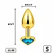 פלאג אנאלי קטן ממתכת עם אבן לב | Golden Heart S