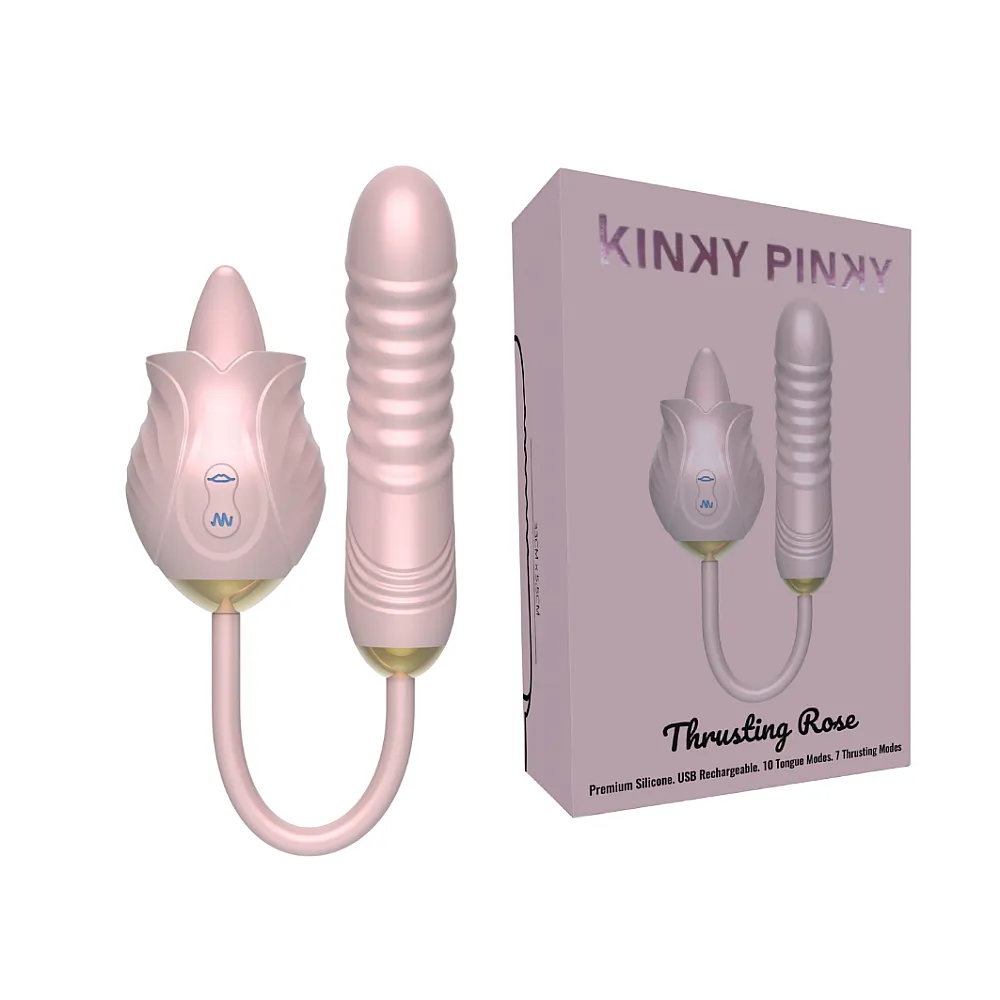 ויברטור ורד דוחף לשון | Thrusting Rose