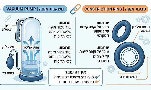 משאבת זקפה מול טבעת זקפה | Pump vs Ring