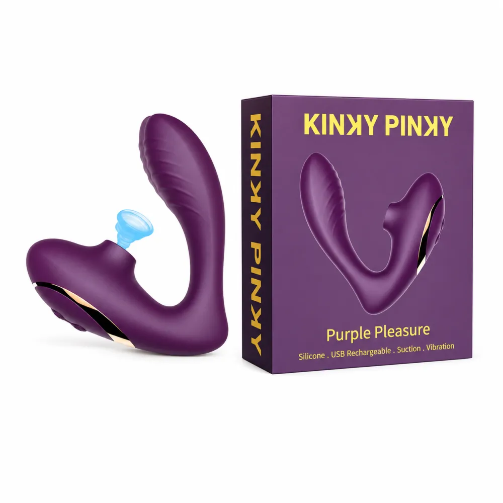 ויברטור  יניקה ורטט כפולים | Purple Pleasure 