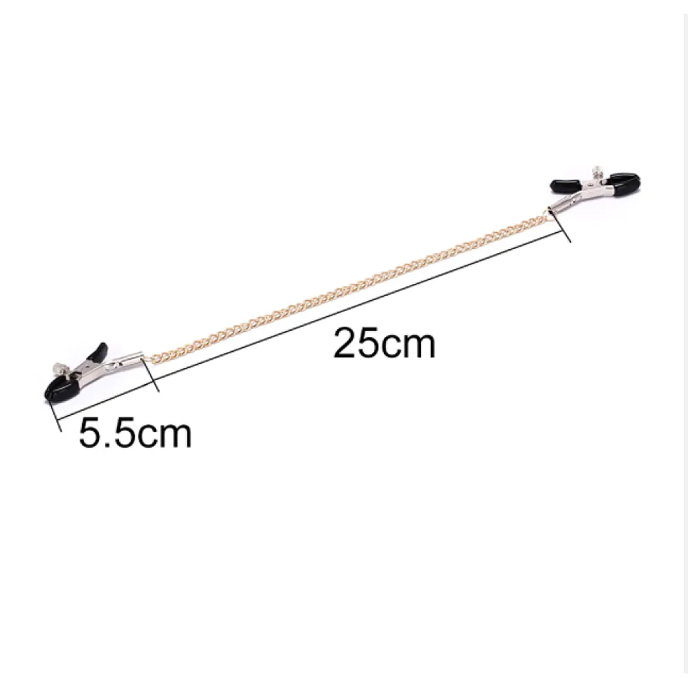 מצבטי פטמות שרשרת זהב | Gold Chain Nipple Clamps