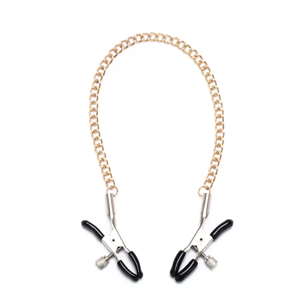 מצבטי פטמות שרשרת זהב | Gold Chain Nipple Clamps