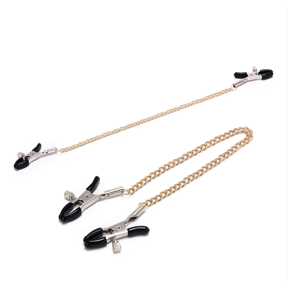 מצבטי פטמות שרשרת זהב | Gold Chain Nipple Clamps