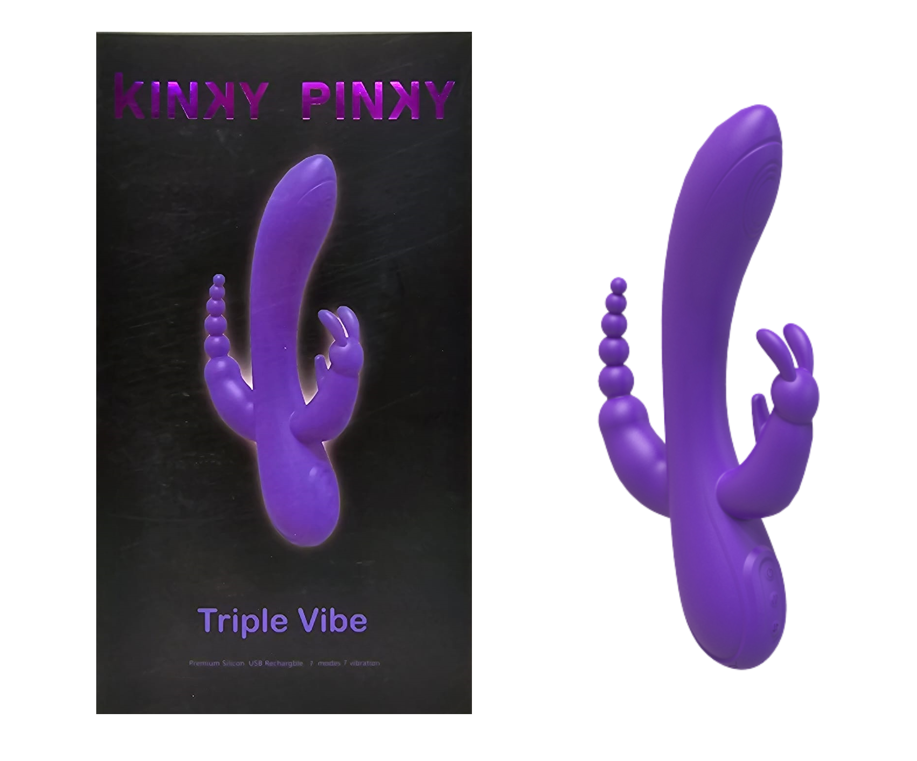 ויברטור לחווית עונג ב-3 הנקודות במקביל | Triple vibe  
