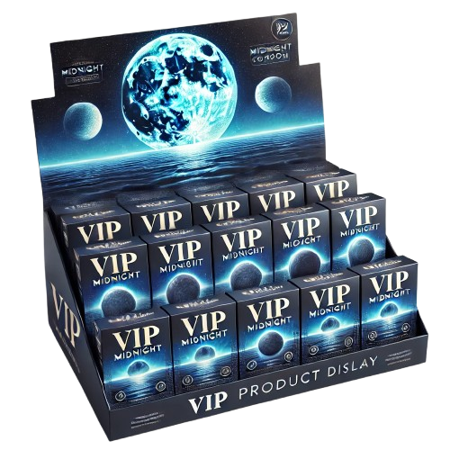 V.I.P Midnight – מארז 144 קונדומים דקים במיוחד לחוויית מגע טבעית V.I.P Midnight – מארז 144 קונדומים דקים במיוחד לחוויית מגע טבעית