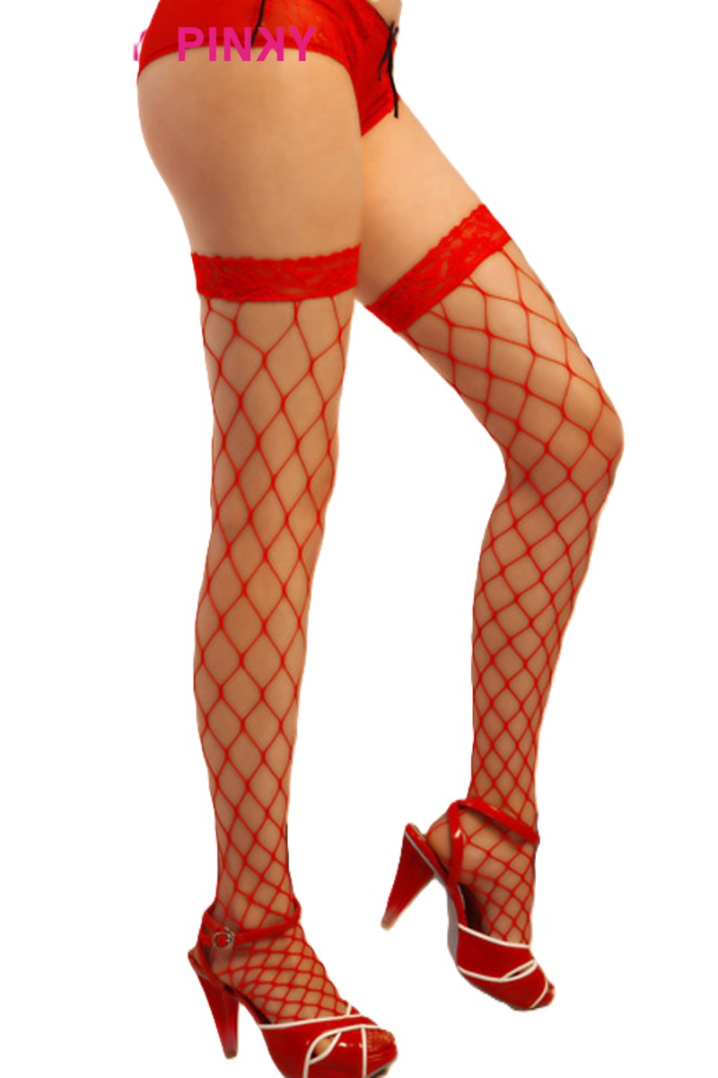 הלבשה סקסית גרביוני ברך רשת רחבה למראה לוהט  הלבשה סקסית גרביוני ברך רשת רחבה למראה לוהט