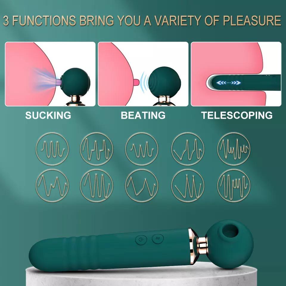  ויברטור Triple Lover Wand – 3 פונקציות עוצמתיות לאורגזמות חזקות