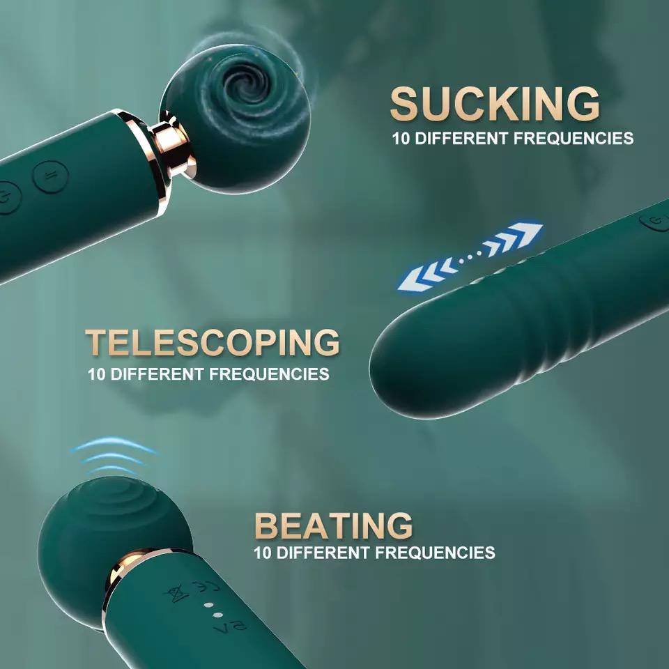  ויברטור Triple Lover Wand – 3 פונקציות עוצמתיות לאורגזמות חזקות