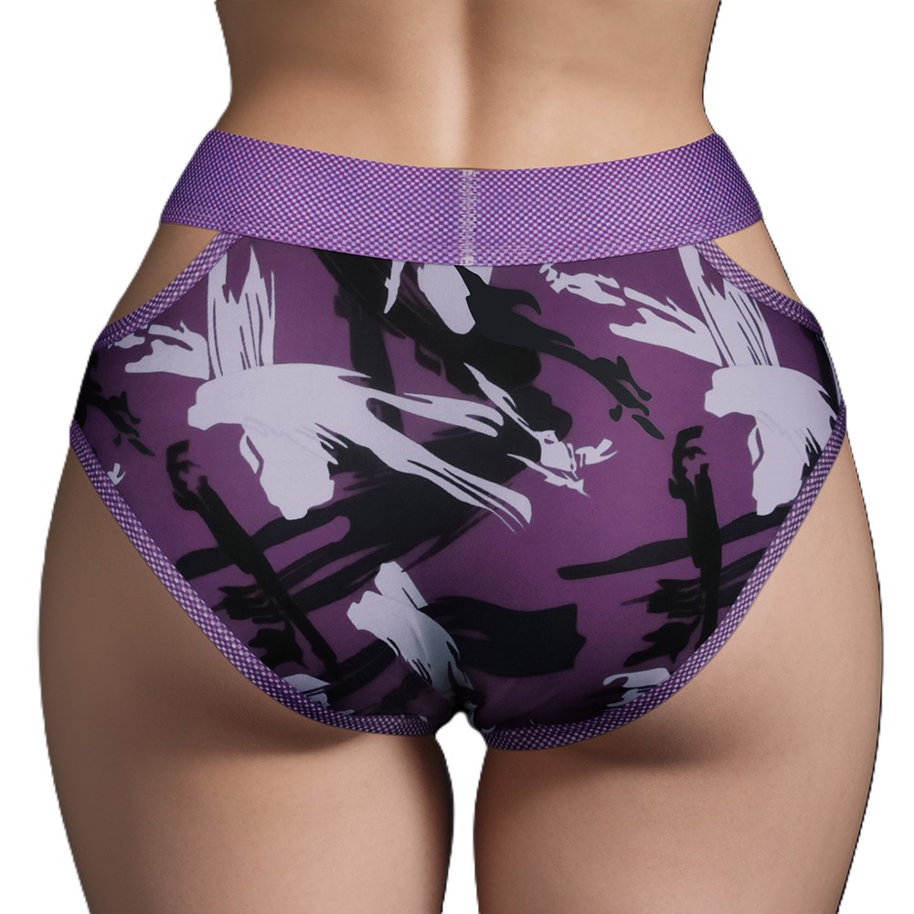 תחתוני סטרפ־און סגולים מעוצבים עם טבעת | Violet M/L