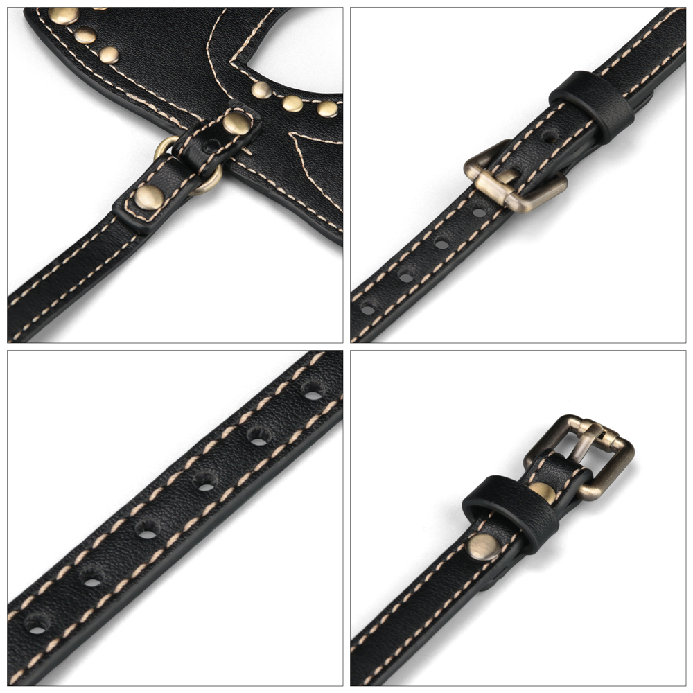 מסכת חתול יוקרתית שחורה מעור סינתטי | Rebellion