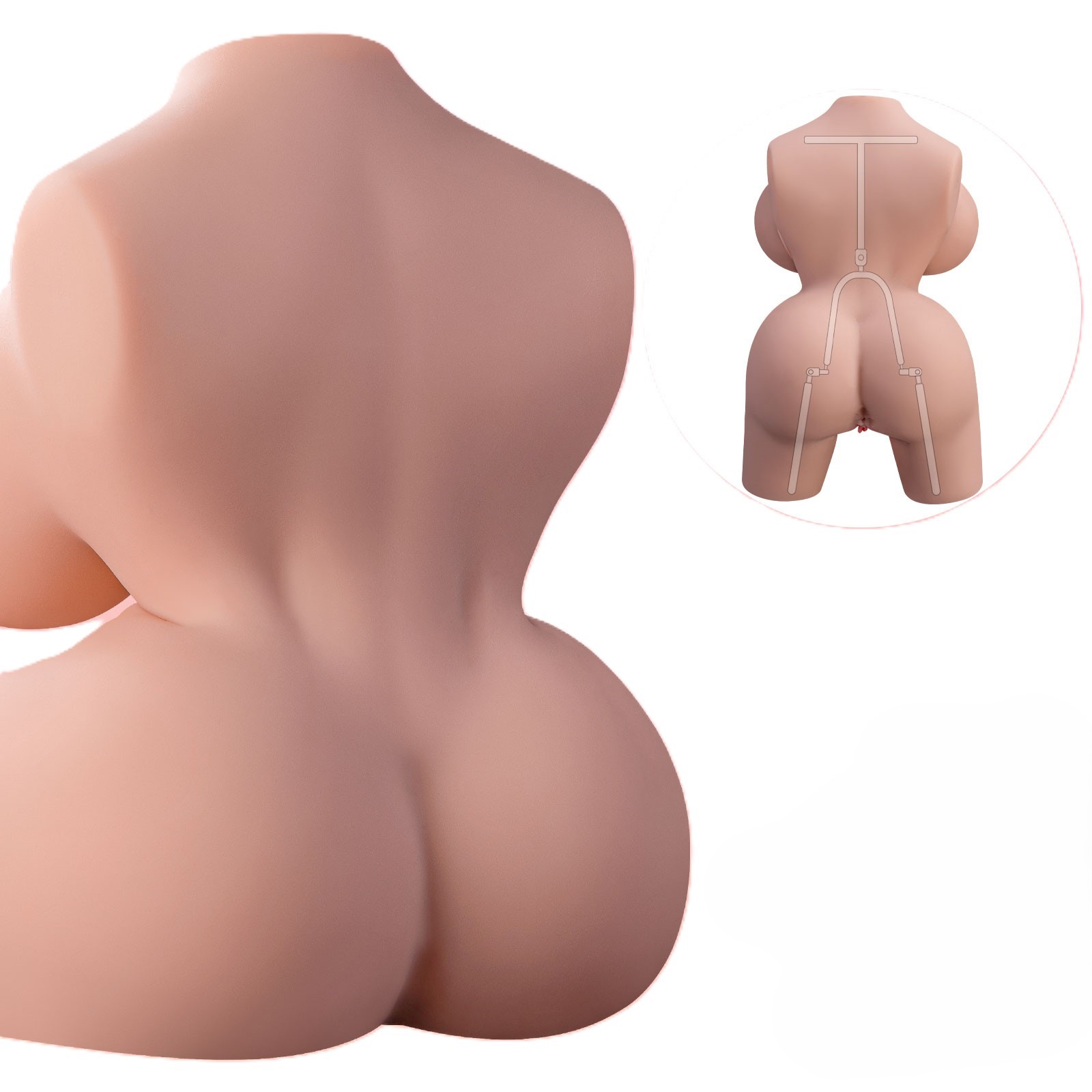 בובת מין חצי גוף ריאליסטית רוטטת | Frieda