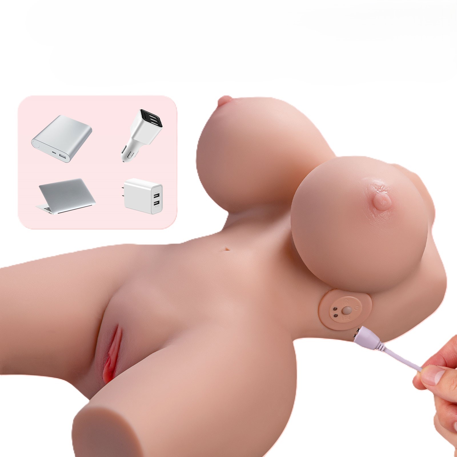 בובת מין חצי גוף ריאליסטית רוטטת | Frieda