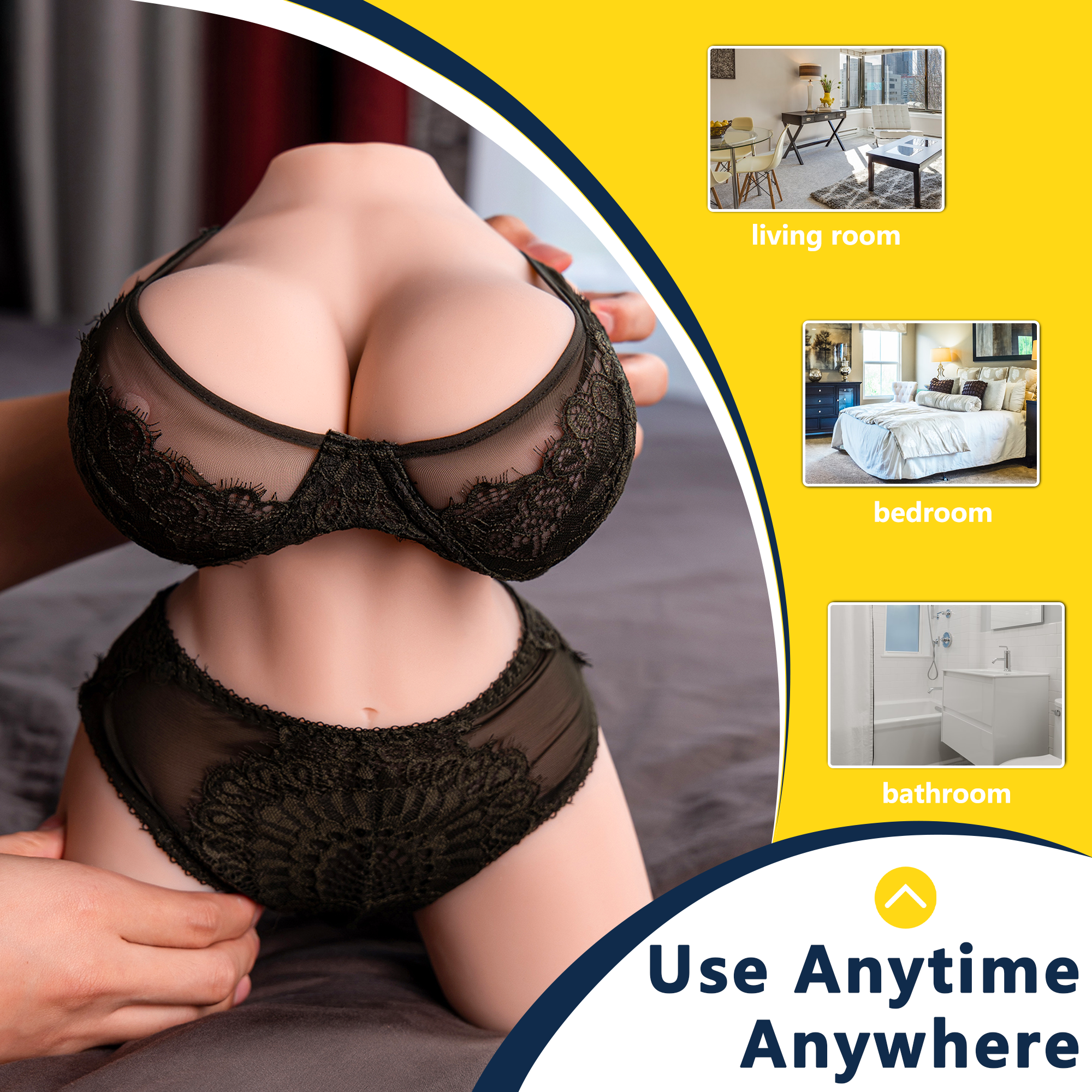 בובת מין חצי גוף ריאליסטית רוטטת | Frieda