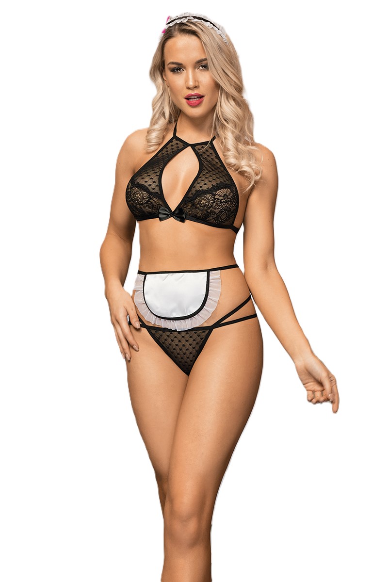 סט סקסי חדרנית -לבוש סקסי