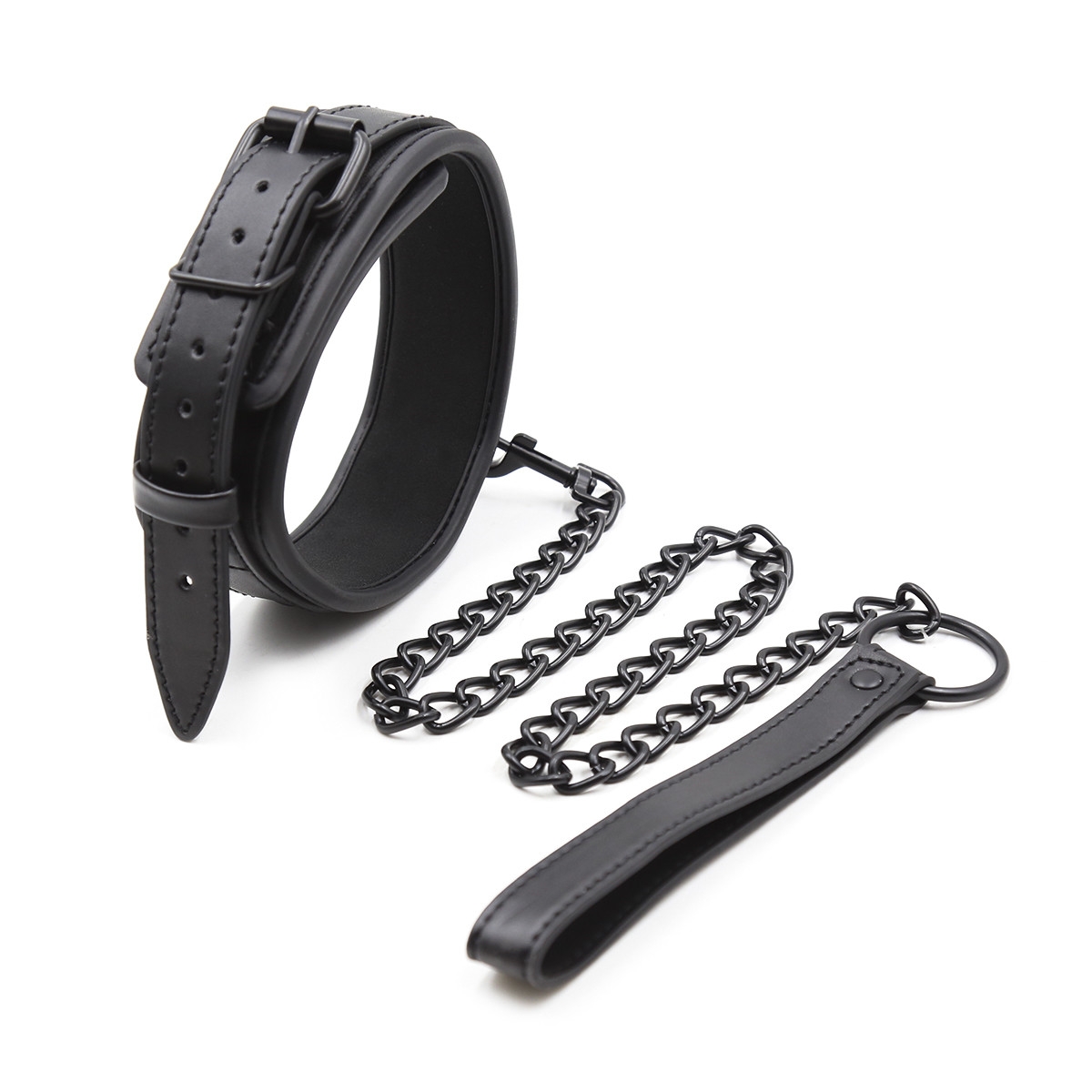 קולר נאופרן עם שרשרת מתכת שחורה | Neoprene BDSM Collar קולר נאופרן עם שרשרת מתכת שחורה | Neoprene BDSM Collar