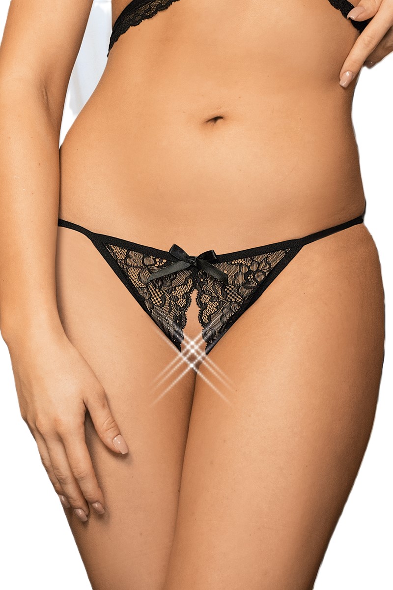 תחתונים סקסיים עם רצועות ופתח במפשעה | Crotchless